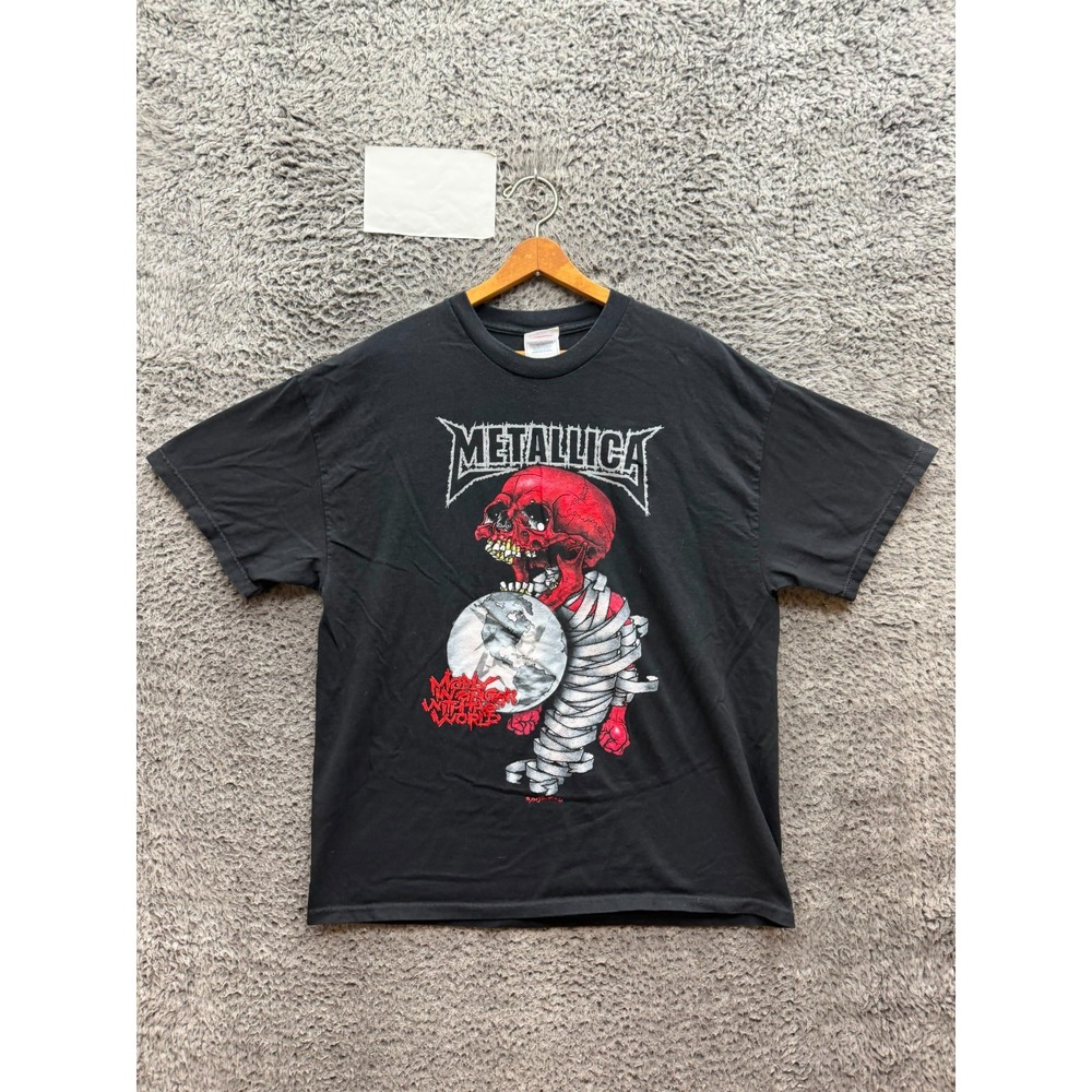 Vintage Metallica Madly In Anger With The World 2004 Graphic T-Shirt Black XL